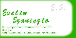 evelin szaniszlo business card